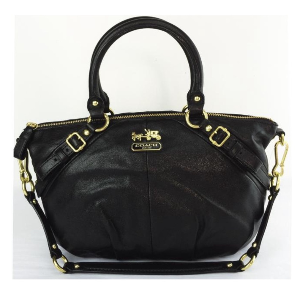 Coach black leather Satchel bag
 Sophia Madison Convertible Purse with dust bag